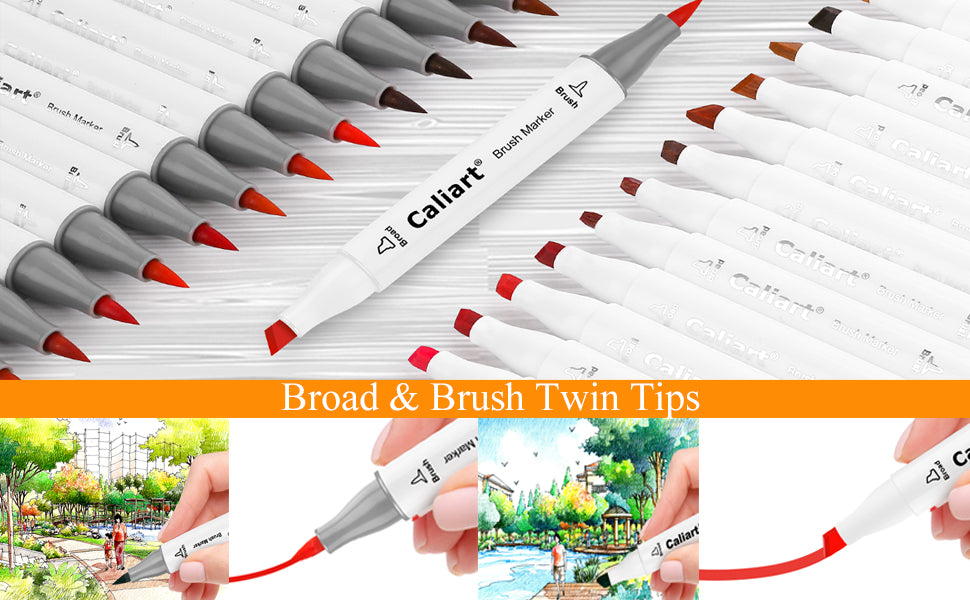 Caliart 101-color alcohol markers set