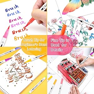 Caliart brush pens markers for coloring