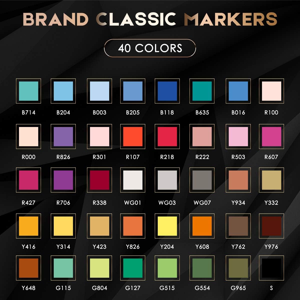 Caliart 41 Colors Alcohol Based Markers, 34 Double Tip Brush Pens Art Markers, Drawing Pens Permanent Markers Mothers Day Gift for Mom Kids Artist Adult Cards Drawing