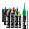 Caliart 24 Colors Outline Markers Shimmer Glitter Pens, Doodling Marker Set for Adults Artists, Cool Fun Craft Drawing Art Supplies
