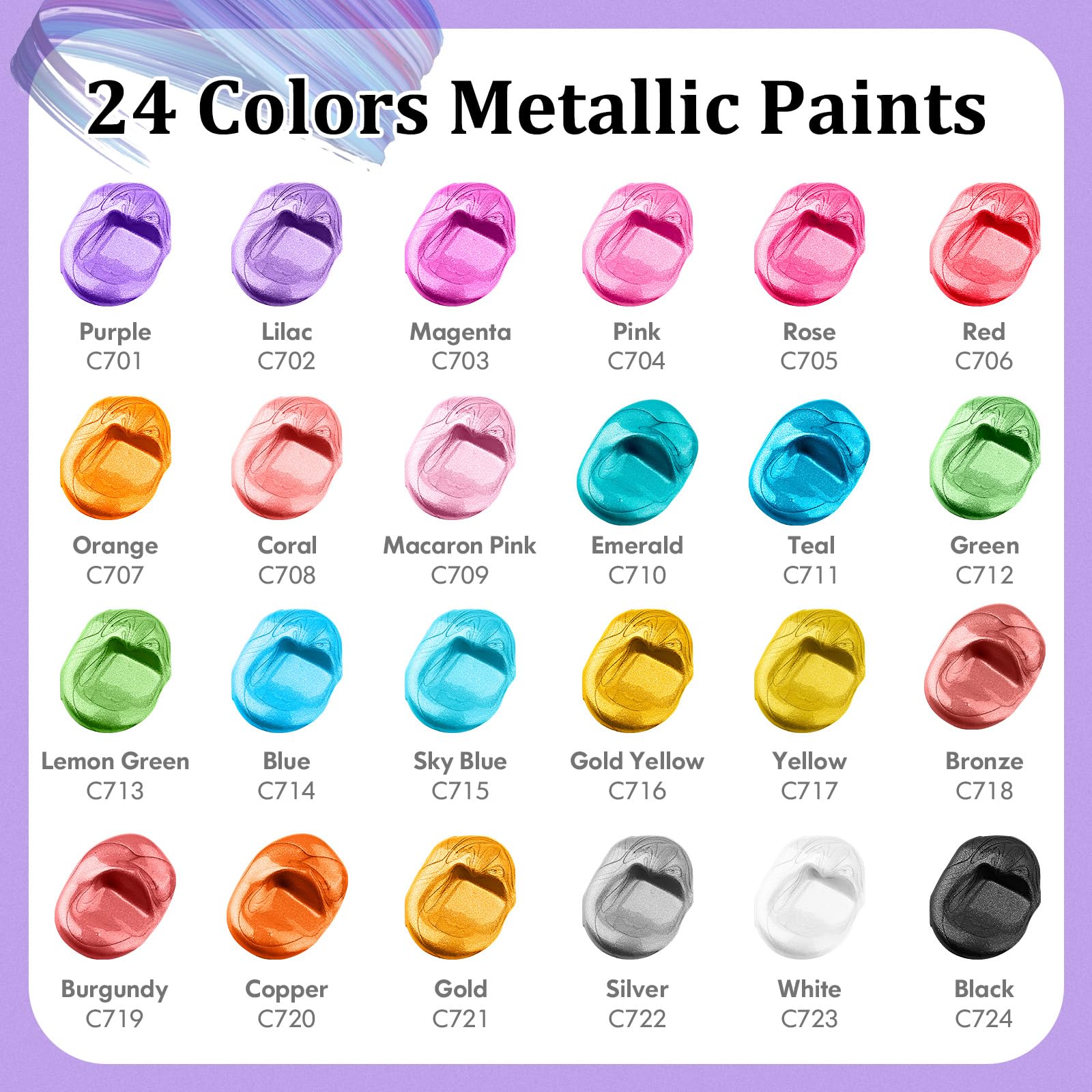 Caliart 80-Color Acrylic Paint Set with 12 Brushes