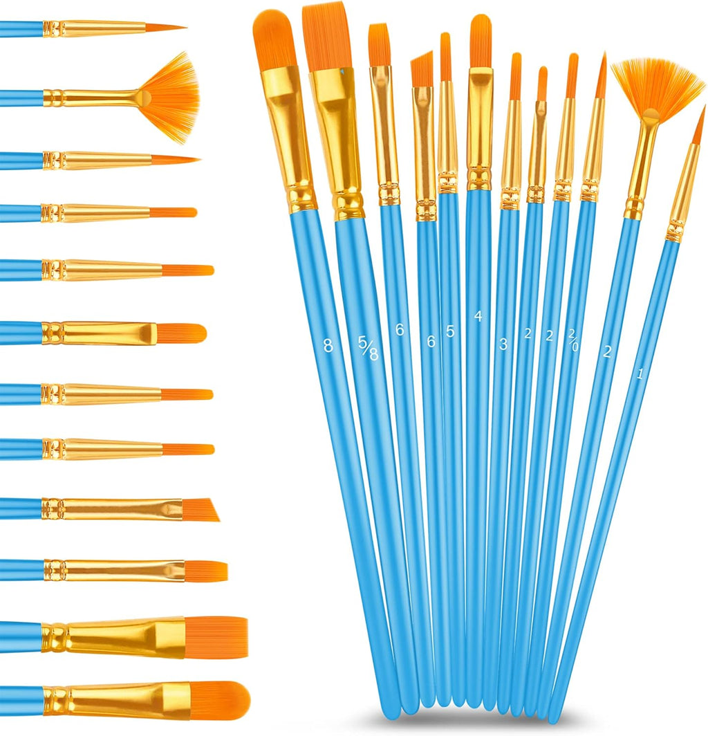 Caliart Acrylic Paint Set with 12 Brushes, 24 Metallic Colors (59ml, 2oz) Art Craft Paints for Adults Artists Beginners Painters, Canvas Halloween Pumpkin Ceramic Wood Rock Painting Kit Art Supplies