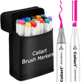 Caliart 41 Colors Alcohol Markers Dual Tip Fine & Chisel, Based Art Markers Permanent Pens for Adults Coloring Books, Artists Drawing Sketch Illustration Highlighting, Art Supplies with Storage Case