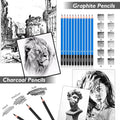 Caliart 176PCS Art Supplies Sketching Kit, 34 Double Tip Brush Pens Art Markers, Pencils Drawing Set kit Mothers Day Gift for Mom Artists Adults Teens Kids
