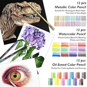 Caliart different colored pencils for coloring
